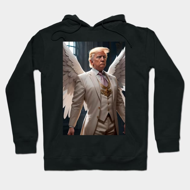 Donald J Trump The Chosen One Trump - Artificial Intelligence Art AI - Donald Trump Mug Shot 2024 - Never Surrender Hoodie by saxsouth